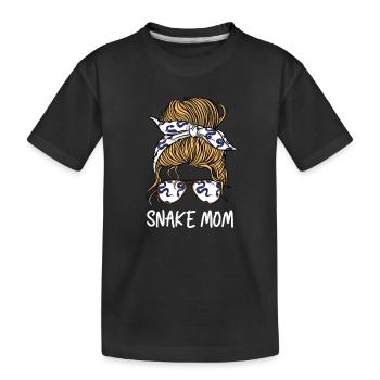 Serpent Maman Mère Reptile Lunettes de soleil Bandeau - T-shirt bio Premium Enfant - noir - Devant