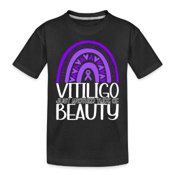 Vitiligo World Vitiligo Day - Kinder Premium Bio T-Shirt - Schwarz - Vorne