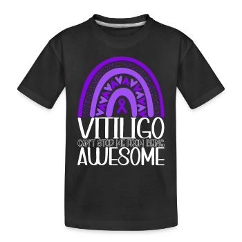 Vitiligo World Vitiligo Day - Kinder Premium Bio T-Shirt - Schwarz - Vorne