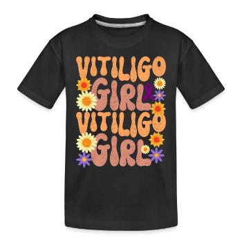 Vitiligo World Vitiligo Day - Kinder Premium Bio T-Shirt - Schwarz - Vorne