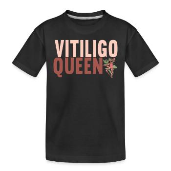 Vitiligo World Vitiligo Day - Kinder Premium Bio T-Shirt - Schwarz - Vorne