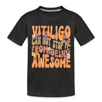 Vitiligo World Vitiligo Day - Kinder Premium Bio T-Shirt - Schwarz - Vorne