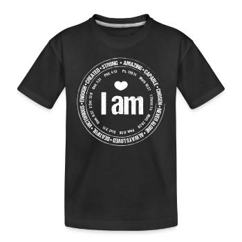 I am Waymaker Jesus Christian Bible Verses - Kinder Premium Bio T-Shirt - Schwarz - Vorne