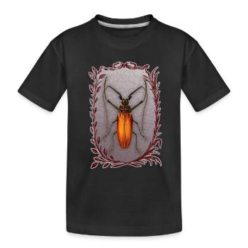 Insectes-coléoptères, coléoptères de mai, Enoplocerus armillatus - T-shirt bio Premium Enfant - noir - Devant
