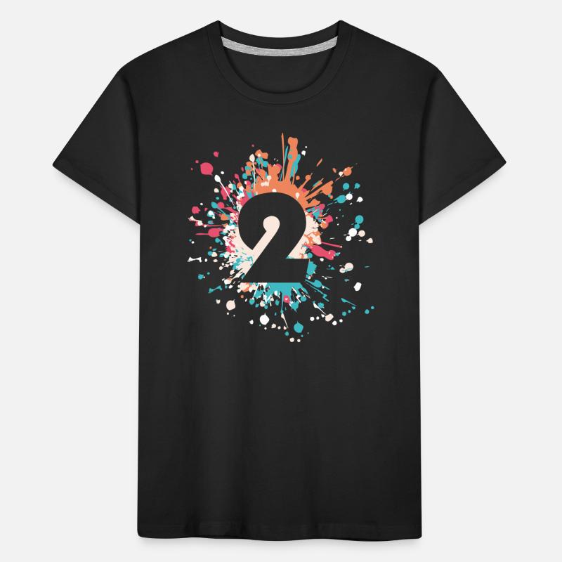 Numéro 2e couleur Splash T-shirt bio Premium Enfant