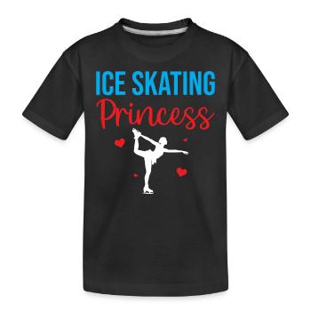 Figure Ice Skating - Ice Skating Princess - Kinder Premium Bio T-Shirt - Schwarz - Vorne