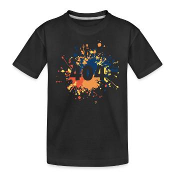 Status Mood Restful 404 Not Found Color Splash - Kinder Premium Bio T-Shirt - Schwarz - Vorne