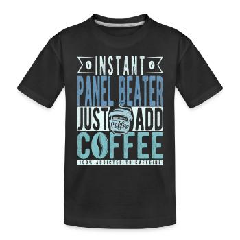 Panel Racket Coffee Saying - Kids' Premium Organic T-Shirt - black - Front