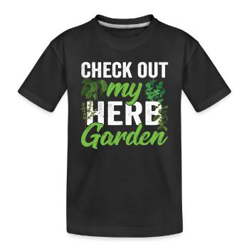 Voir mon jardin d’herbes aromatiques Herbes - T-shirt bio Premium Enfant - noir - Devant