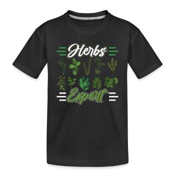 Herb Expert Herb Herb Herbes du jardin - T-shirt bio Premium Enfant - noir - Devant