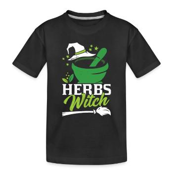 Herbe Sorcière Herbe Jardin Herbe Herbe - T-shirt bio Premium Enfant - noir - Devant