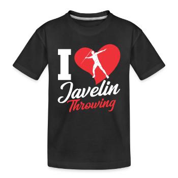 J’aime lancer de javelot Lancer de javelot Lancer de javelot - T-shirt bio Premium Enfant - noir - Devant