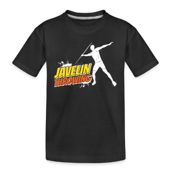 Lanceur de javelot Lancer de javelot Lancer de javelot - T-shirt bio Premium Enfant - noir - Devant