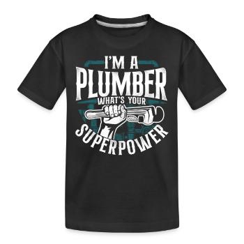 Plombier de plomberie vintage Je suis un - T-shirt bio Premium Enfant - noir - Devant
