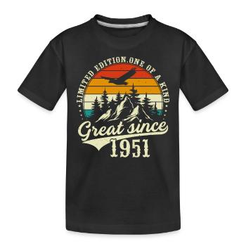 One of a kind since 1951 - Kids' Premium Organic T-Shirt - black - Front