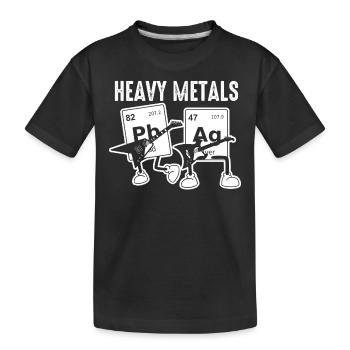 Schwere Metalle - Lustiger Chemie Spruch - Kinder Premium Bio T-Shirt - Schwarz - Vorne