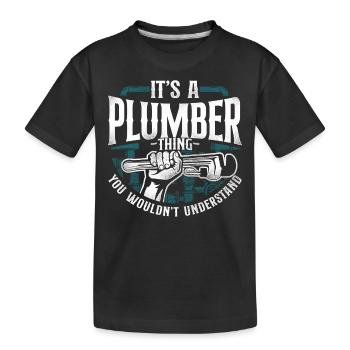 Plombier de plomberie vintage c’est un - T-shirt bio Premium Enfant - noir - Devant
