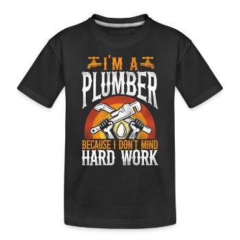 Plombier de plomberie vintage Je suis un - T-shirt bio Premium Enfant - noir - Devant