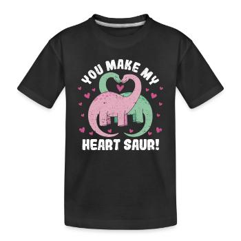 Ils rendent mon cœur aigre mignon dinosaure - T-shirt bio Premium Enfant - noir - Devant