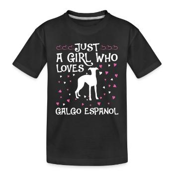 Galgo Espanol Chien Chien Propriétaire Chien - T-shirt bio Premium Enfant - noir - Devant