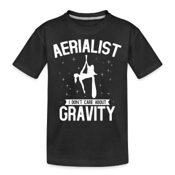 Gagnant de l’air. Soie aérienne - T-shirt bio Premium Enfant - noir - Devant