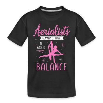 Gagnant de l’air. Soie aérienne - T-shirt bio Premium Enfant - noir - Devant