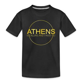 Athens Saying - Kids' Premium Organic T-Shirt - black - Front