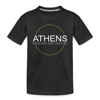 Athens Saying - Kids' Premium Organic T-Shirt - black - Front