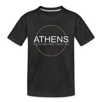 Athens Saying - Kids' Premium Organic T-Shirt - black - Front