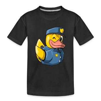 Police Officer Quitscheente - Kids' Premium Organic T-Shirt - black - Front