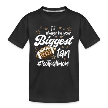 Football américain Mama Fan Support Footballmom - T-shirt bio Premium Enfant - noir - Devant