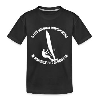 Windsurfer Surf Windsurfing Cadeau Kitesurfer - T-shirt bio Premium Enfant - noir - Devant