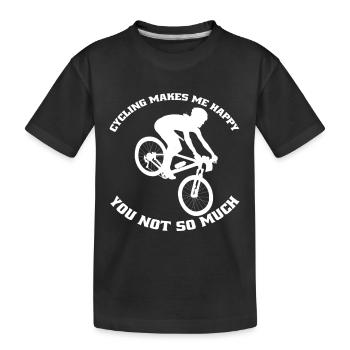 Bike Cycling Mountainbike Bike Tour - Kids' Premium Organic T-Shirt - black - Front