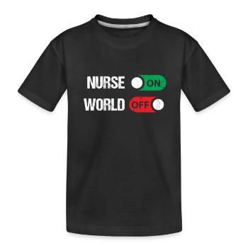 Infirmière sur World off Nursing Doctor - T-shirt bio Premium Enfant - noir - Devant