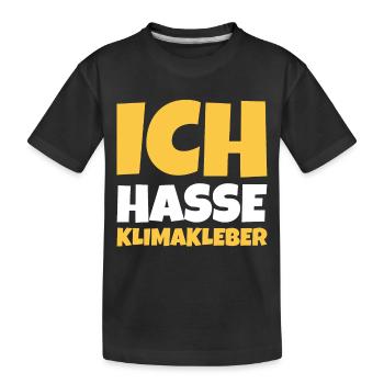 Straße ankleben Protest - Kinder Premium Bio T-Shirt - Schwarz - Vorne