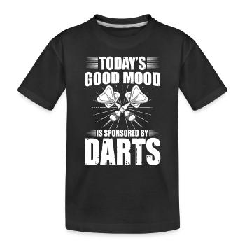 Darts Darts Darts Darts Team Darts Event - Kids' Premium Organic T-Shirt - black - Front