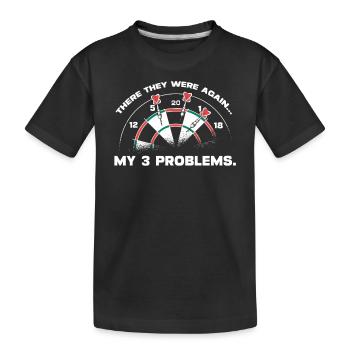 Dart WM Mes 3 problèmes Dartboard Darts - T-shirt bio Premium Enfant - noir - Devant