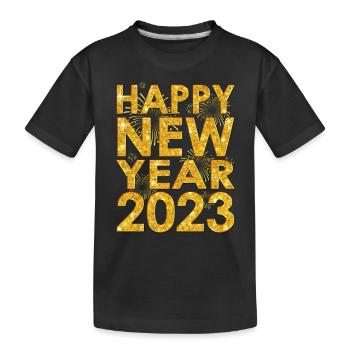 Happy New Year 2023 - Men Women New Years Eve Part - Kids' Premium Organic T-Shirt - black - Front