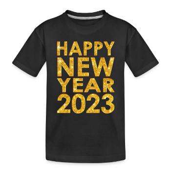New Years Eve Party 2023 - 2023 New Year - Kids' Premium Organic T-Shirt - black - Front
