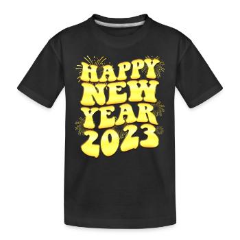 New Years Eve Party Countdown - Happy New Year - Kids' Premium Organic T-Shirt - black - Front