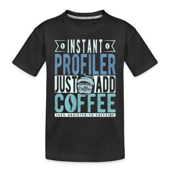 Profiler Coffee Citation - T-shirt bio Premium Enfant - noir - Devant