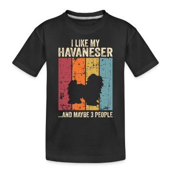 Havaneser Hund Dog Hundehalter - Kinder Premium Bio T-Shirt - Schwarz - Vorne