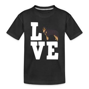 Hovawart Hund Dog Hundehalter - Kinder Premium Bio T-Shirt - Schwarz - Vorne