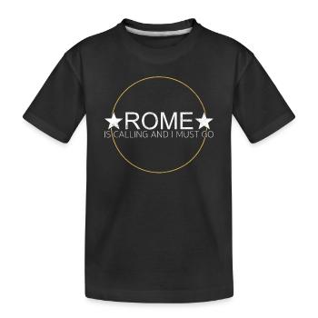 Rome Saying - Kids' Premium Organic T-Shirt - black - Front