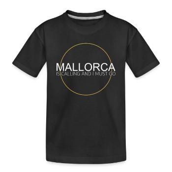 Mallorca Saying - Kids' Premium Organic T-Shirt - black - Front