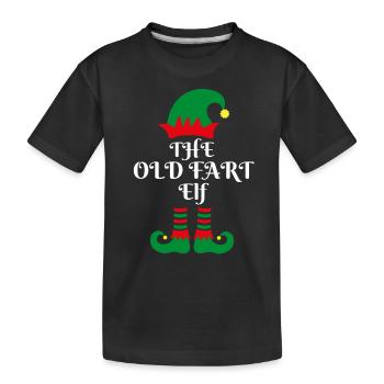 THE OLD FART ELF Santa's little helper Christmas - Kids' Premium Organic T-Shirt - black - Front