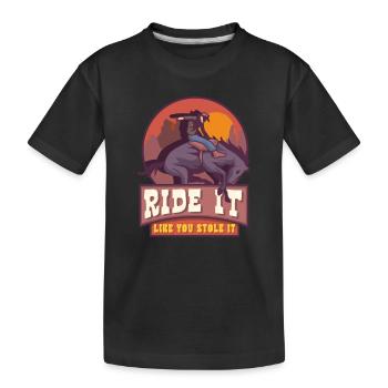 Rodeo Bull Riding Livestock Show Farmer Cattle - T-shirt bio Premium Enfant - noir - Devant