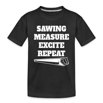Charpentier Artisan Menuiserie Charpentier raboteuse - T-shirt bio Premium Enfant - noir - Devant
