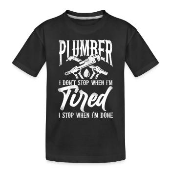 Plombier Plombier Vintage Plombier I - T-shirt bio Premium Enfant - noir - Devant
