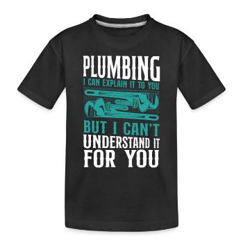 Plomberie Plombier Plomberie Vintage Plomberie - T-shirt bio Premium Enfant - noir - Devant